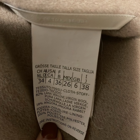 SβMAX MARA virgin wool angora rabbit blend coat (USA 4) - Picture 3 of 5
